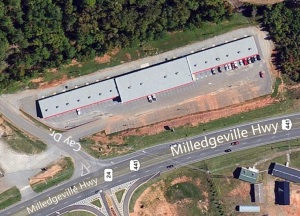 1001 Milledgeville Road aerial - commercial building